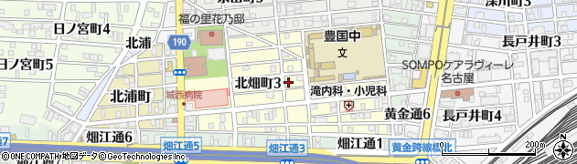 愛知県名古屋市中村区北畑町周辺の地図