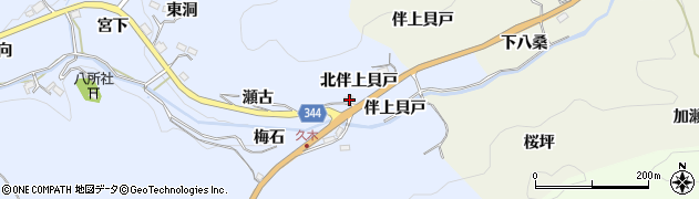 愛知県豊田市久木町北伴上貝戸周辺の地図