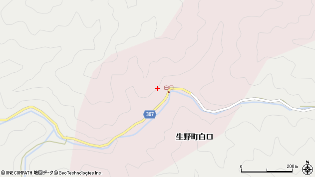 〒679-3326 兵庫県朝来市生野町白口の地図