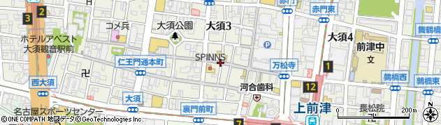 万松寺通周辺の地図