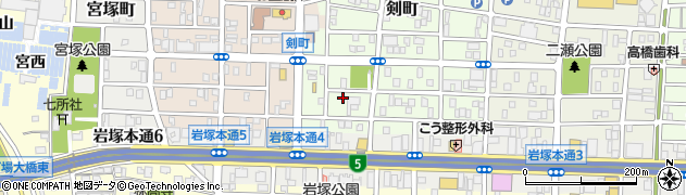 愛知県名古屋市中村区剣町272周辺の地図