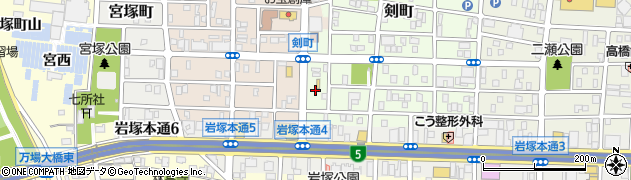 愛知県名古屋市中村区剣町225周辺の地図