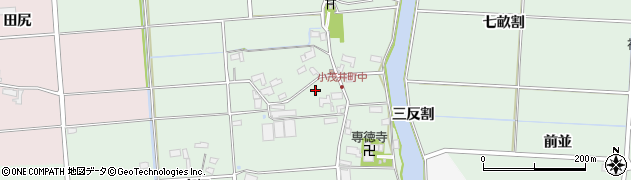 愛知県愛西市小茂井町（中）周辺の地図