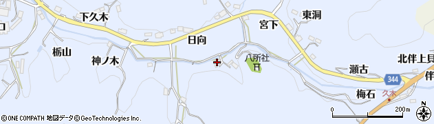 愛知県豊田市久木町（宮ノ洞）周辺の地図