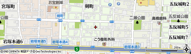 愛知県名古屋市中村区剣町249周辺の地図