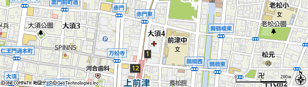 愛知県名古屋市中区大須4丁目9周辺の地図