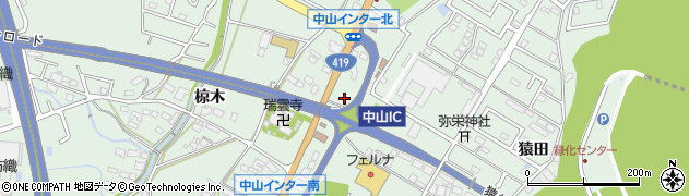 愛知県豊田市西中山町周辺の地図