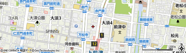 愛知県名古屋市中区大須4丁目10周辺の地図