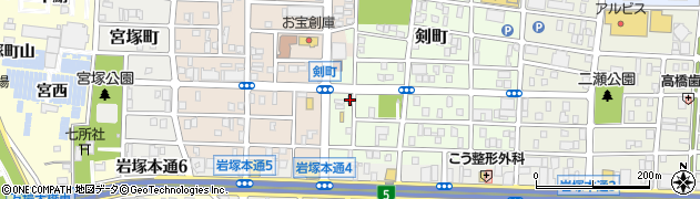 愛知県名古屋市中村区剣町211周辺の地図