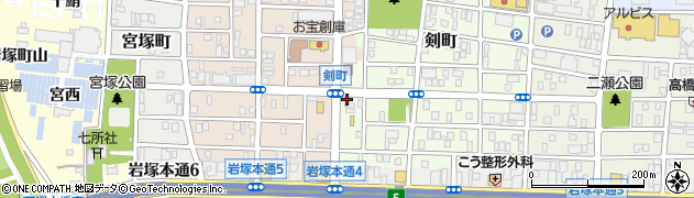 愛知県名古屋市中村区剣町214周辺の地図