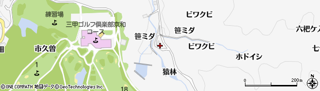 愛知県豊田市中立町（猿林）周辺の地図