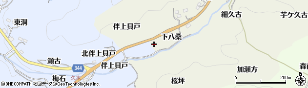 愛知県豊田市新盛町（伴上貝戸）周辺の地図