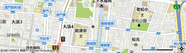 舞鶴橋西周辺の地図