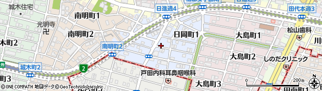 愛知県名古屋市千種区日岡町周辺の地図