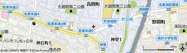 愛知県名古屋市名東区高間町143周辺の地図
