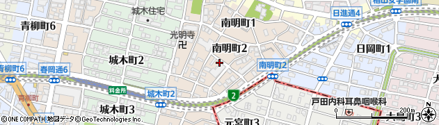 愛知県名古屋市千種区南明町周辺の地図