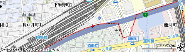 愛知県名古屋市中川区百船町9周辺の地図