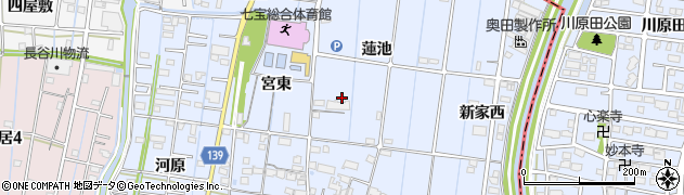 愛知県あま市七宝町伊福（蓮池）周辺の地図