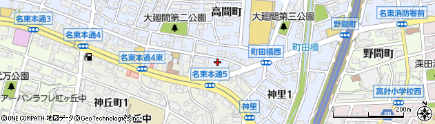 愛知県名古屋市名東区高間町141周辺の地図