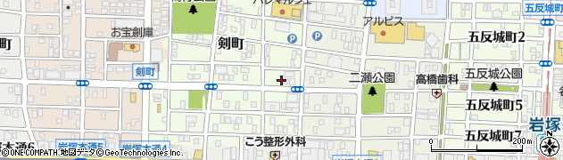 愛知県名古屋市中村区剣町187周辺の地図