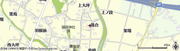 愛知県豊田市加納町（落合）周辺の地図