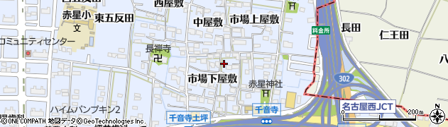 愛知県名古屋市中川区富田町大字千音寺市場下屋敷3889周辺の地図