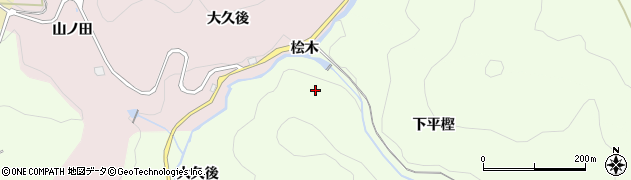 愛知県豊田市二タ宮町下平樫周辺の地図