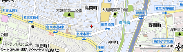 愛知県名古屋市名東区高間町150周辺の地図