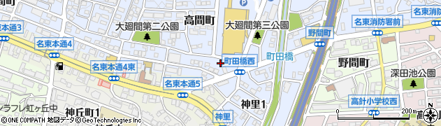 愛知県名古屋市名東区高間町168周辺の地図