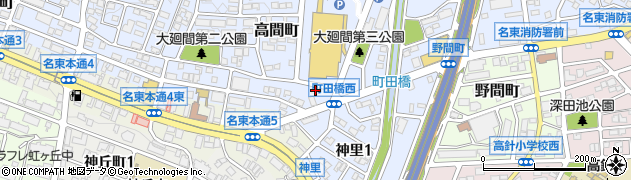 愛知県名古屋市名東区高間町169周辺の地図