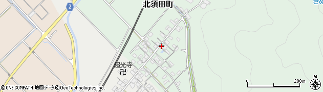 滋賀県東近江市北須田町周辺の地図