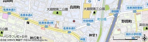 愛知県名古屋市名東区高間町152周辺の地図