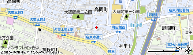 愛知県名古屋市名東区高間町154周辺の地図