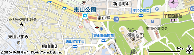 愛知県名古屋市千種区東山通5丁目周辺の地図