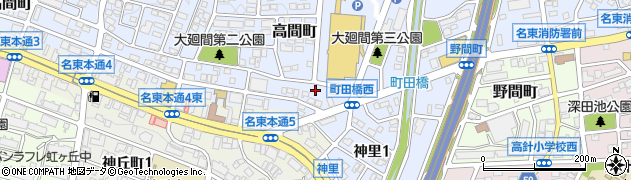 愛知県名古屋市名東区高間町166周辺の地図