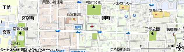 愛知県名古屋市中村区剣町152周辺の地図