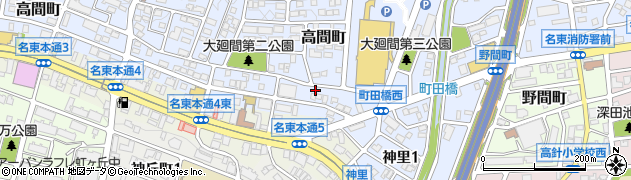愛知県名古屋市名東区高間町160周辺の地図