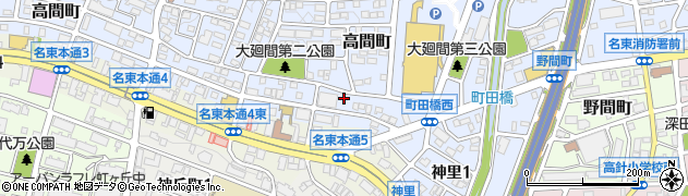 愛知県名古屋市名東区高間町155周辺の地図