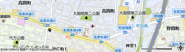 愛知県名古屋市名東区高間町121周辺の地図