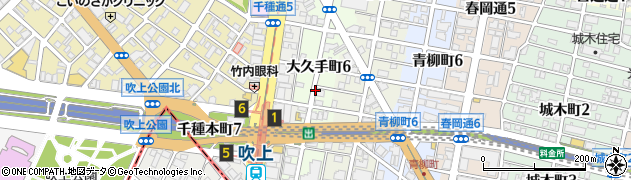 愛知県名古屋市千種区大久手町周辺の地図