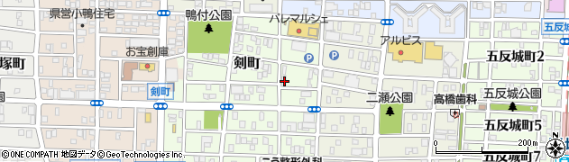 愛知県名古屋市中村区剣町126周辺の地図