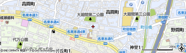 愛知県名古屋市名東区高間町124周辺の地図