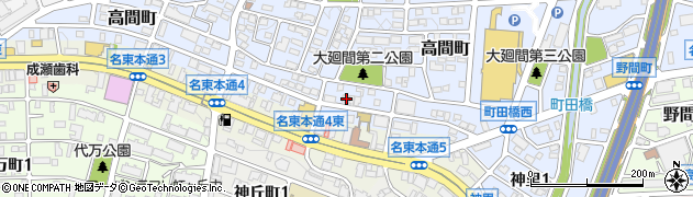 愛知県名古屋市名東区高間町128周辺の地図