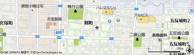 愛知県名古屋市中村区剣町125周辺の地図