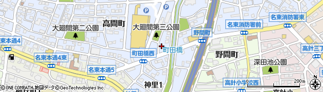 愛知県名古屋市名東区高間町207周辺の地図