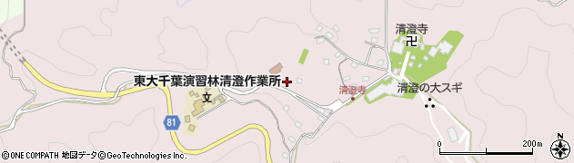 千葉県鴨川市清澄周辺の地図