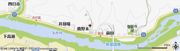 愛知県豊田市富田町（鹿野末）周辺の地図