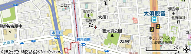 愛知県名古屋市中区大須1丁目25-37周辺の地図