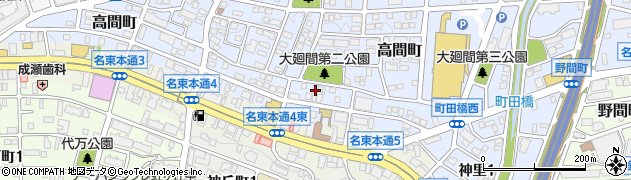 愛知県名古屋市名東区高間町113周辺の地図
