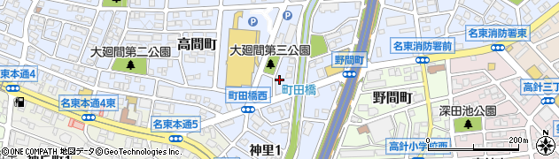 愛知県名古屋市名東区高間町206周辺の地図